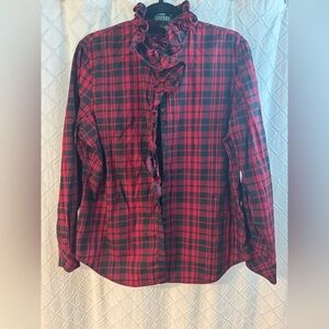 Lauren Ralph Lauren Red and Black Checkered Shirt
